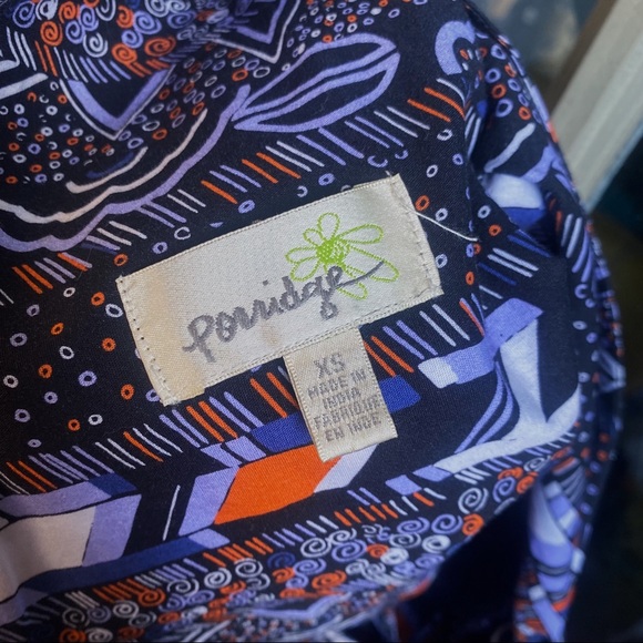 RARE Porridge Anthropologie Button-Back Graphic Print Open Back Wrap Midi Dress - Picture 9 of 9